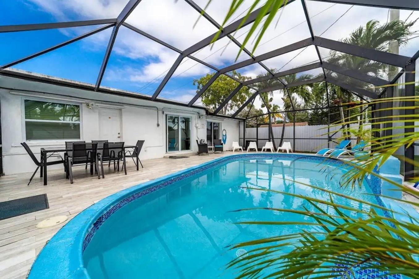 Private Heated Pool Villa In Ftl Near Beach Fort Lauderdale Esterno foto